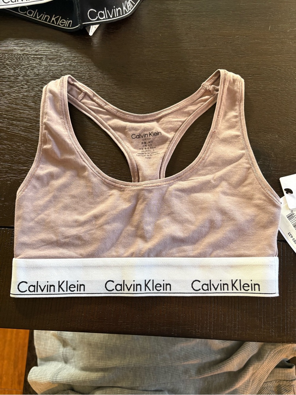 Calvin Klein Bralette with White Logo Band - Small